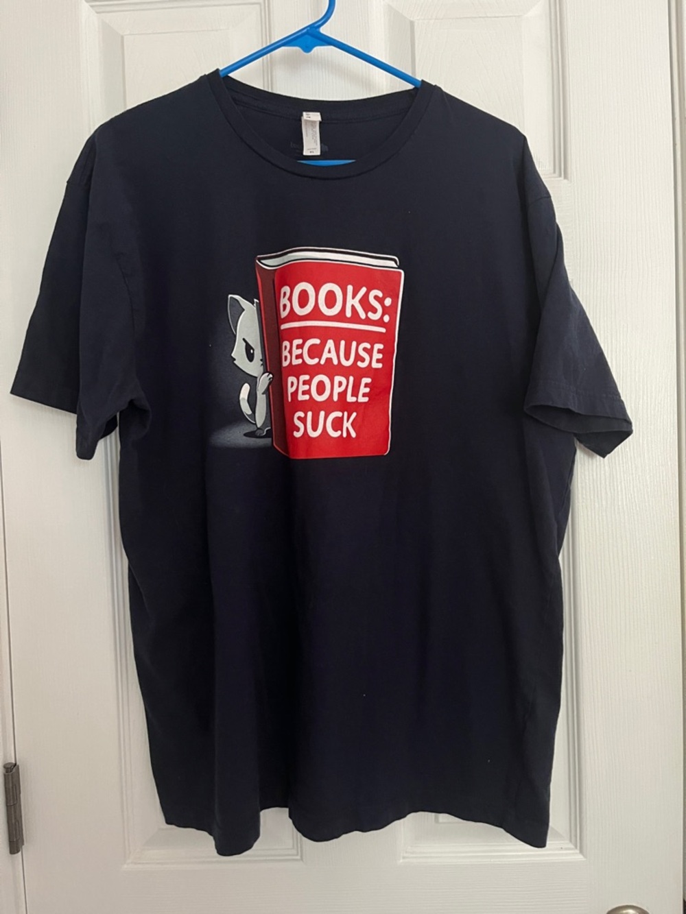 Navy Tee Turtle Graphic Tee - "Books: Because People Suck"